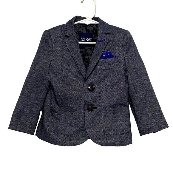 Ted Baker Other - baker by Ted Baker Boys Blazer Size 3Y 3 Years Blue Chevron Toddler Suit Jacket